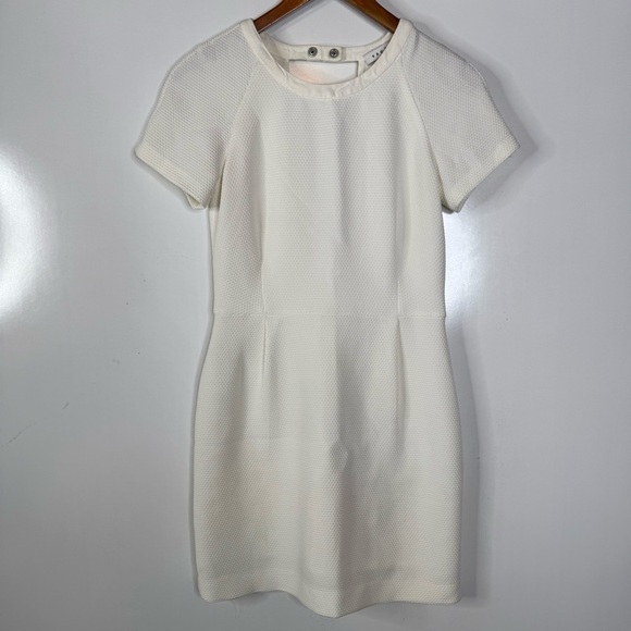 Sandro White Short Sleeve Mini Dress Size Small - Picture 3 of 9